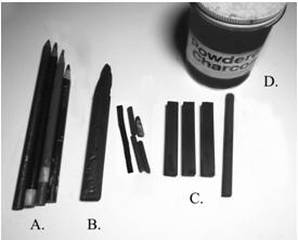 A Charcoal pencils- Come in different rangesfrom Hard Medium and Soft and - photo 6