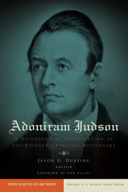 Jason G. Duesing Adoniram Judson