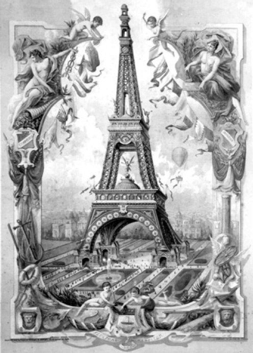 An early promotional illustration of the Eiffel Tower before its construction - photo 1