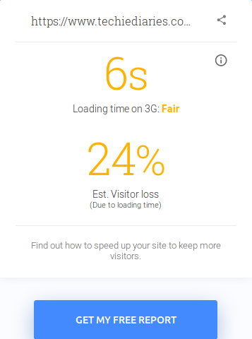 The tool gives you your website loading time or Speed Index calculated using - photo 2