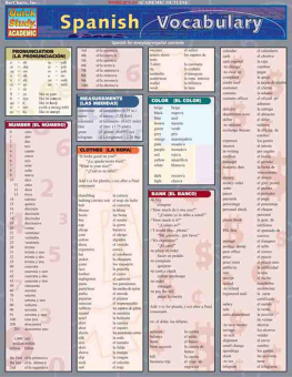 BarCharts Spanish Vocabulary