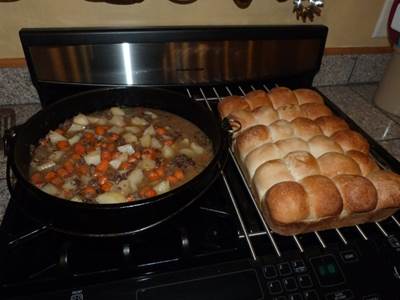 Hamburger Stew and Fresh Rolls Buyinga Dutch Oven Dutch ovens are designated - photo 3