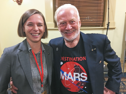 With Apollo 11 astronaut Buzz Aldrin before the Melbourne show of his live on - photo 18