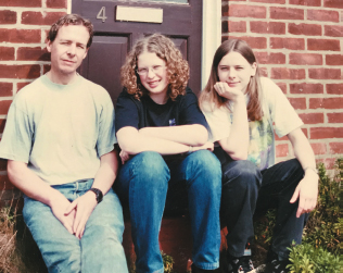 With my dad Dave and sister Cassie on the front step of our Wethersfield home - photo 5