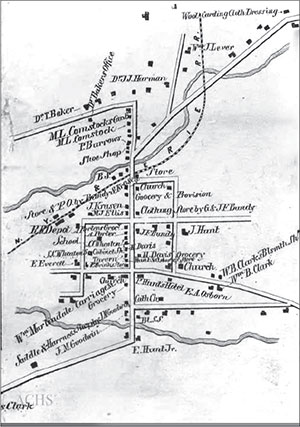 An 1856 map of Andover originally published as part of a larger map of - photo 4