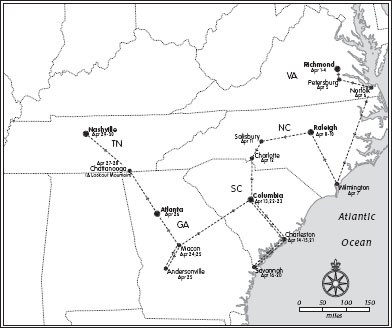 Anna Dickinsons 1875 route Dick Gilbreath University of Kentucky Cartography - photo 5