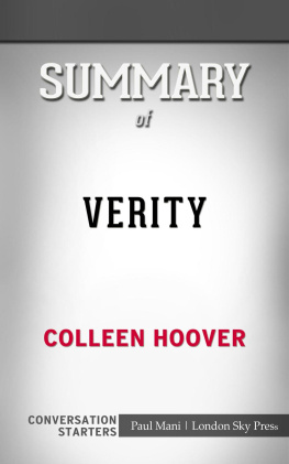 dailyBooks Verity--by Colleen Hoover​​​​​​​