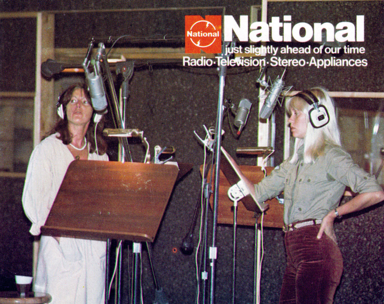 A rare postcard showing Frida and Agnetha in Metronome Studio recording new - photo 12