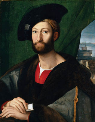 Copy by an unknown artist of Raphaels Portrait of Giuliano de Medici ca 1515 - photo 7