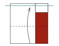 Fold the bottom edge up to the level of the blue line You could also fold to - photo 16