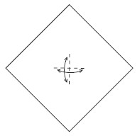 Mark the center of the square with crossing creases by folding in half - photo 21