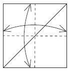 Fold in half edge to edge First bottom to top unfold and then left to - photo 4