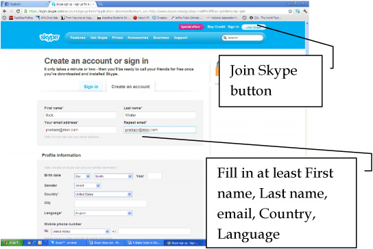 Figure 1-1 Creating a Skype Account 2 Click the Join Skype button 3 Fill - photo 6