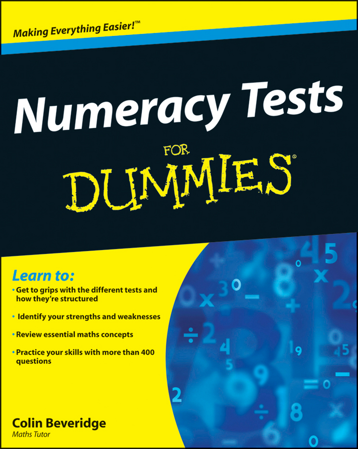 Numeracy Tests Numeracy Tests For Dummies by Colin Beveridge Numeracy Tests - photo 1