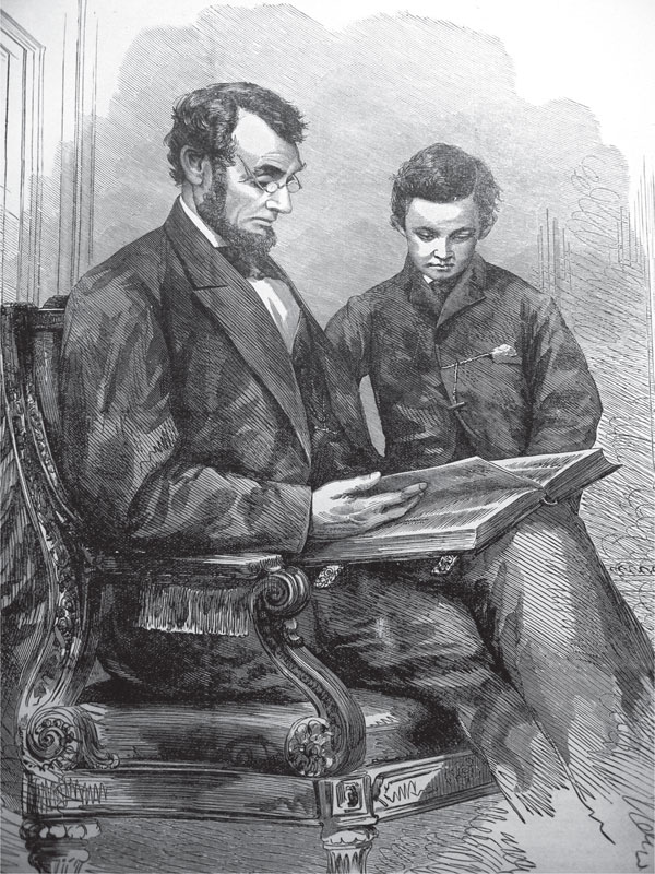 This print of Abraham Lincoln and his son was based on a photo made at Mathew - photo 4