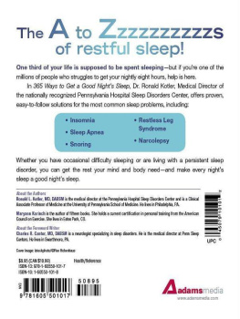 Ronald L. Kotler - 365 Ways to Get a Good Nights Sleep