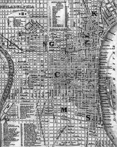 Philadelphia and environs circa 1840 The city is indicated with a C Below it - photo 4