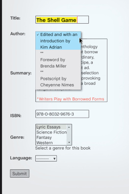 Kim Adrian - The Shell Game: Writers Play with Borrowed Forms