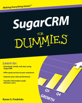 Karen S. Fredricks - SugarCRM for dummies