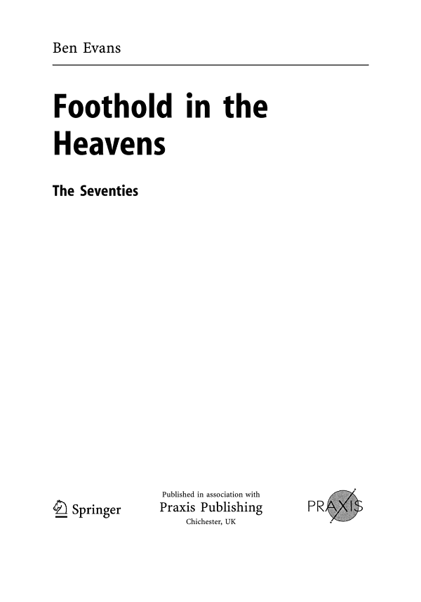 Foothold in the Heavens The Seventies - photo 2