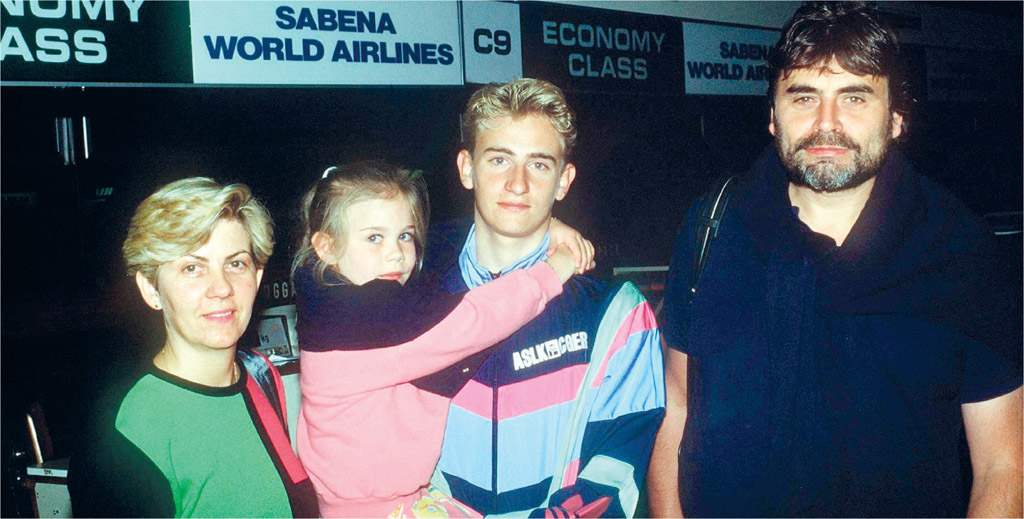 Frank holding his younger sister Samantha is flanked by parents Chantal and - photo 4