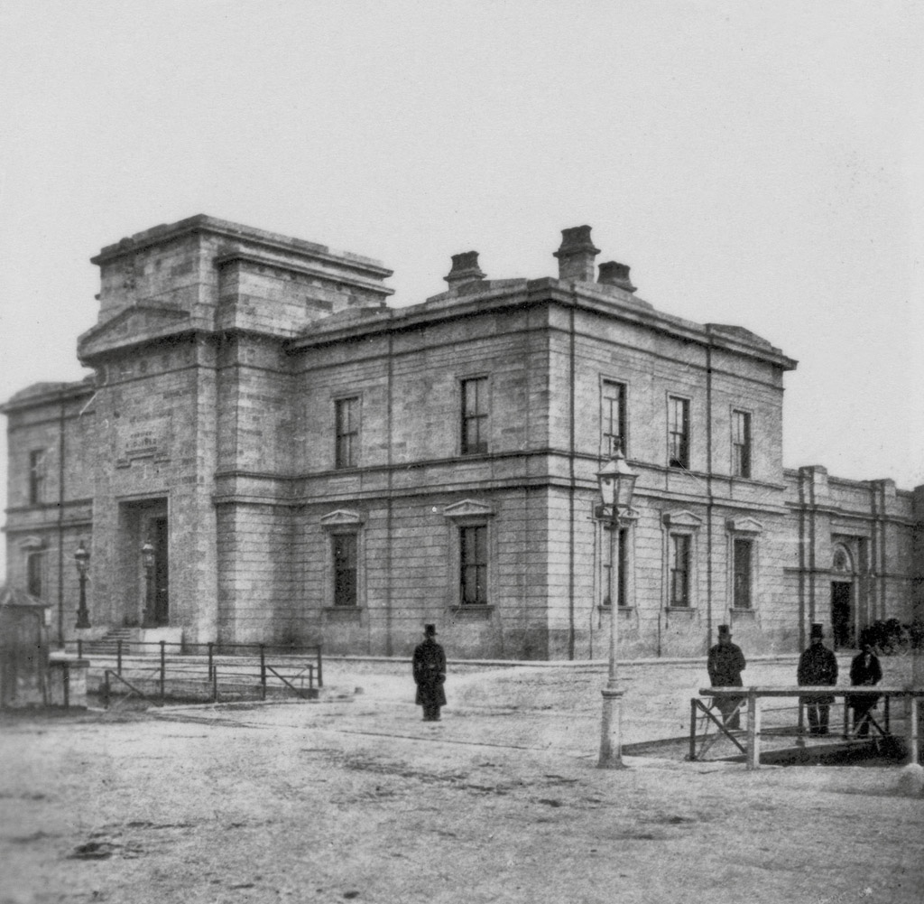 Dublins Broadstone Terminus as it appeared in 1860 showing the pontoon bridge - photo 1