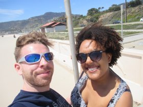 Pat and Cori stopping in Malibu as they drove down US Route 101 to LA before - photo 4