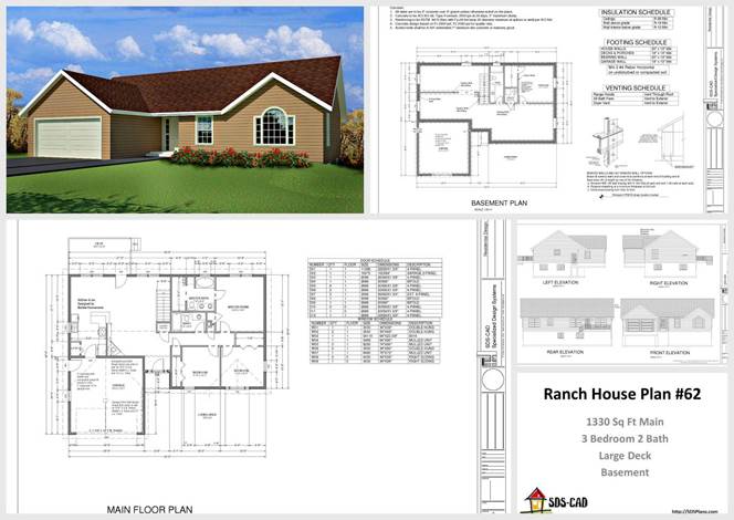 5 Contractor Spec House Plans Blueprints Construction Drawings 1200 Sq Ft to 1800 Sq Ft 3 Bedroom 2 Bath Plans and Blueprints--How to Build no 5 - photo 2