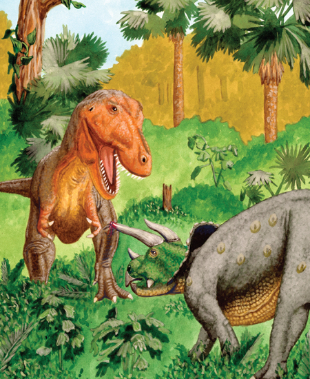 Three or four Triceratops could form a circle to protect a baby from T rex - photo 12