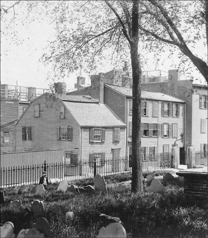 Copps Hill Burial Ground Hull Street in the North End Photographed c 1890 - photo 1