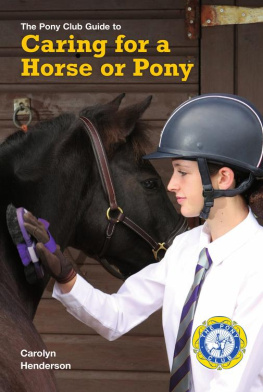 Carolyn Henderson Caring for a Horse Or Pony