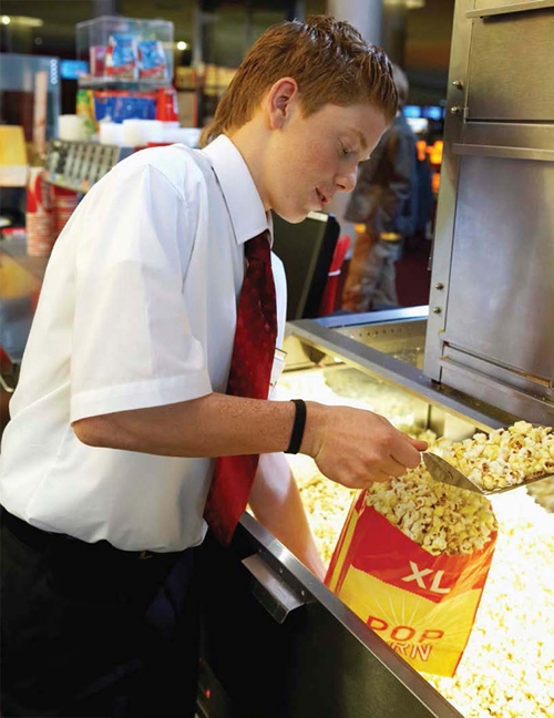 Teenagers as young as fourteen can work in movie theaters Federal law sets the - photo 4