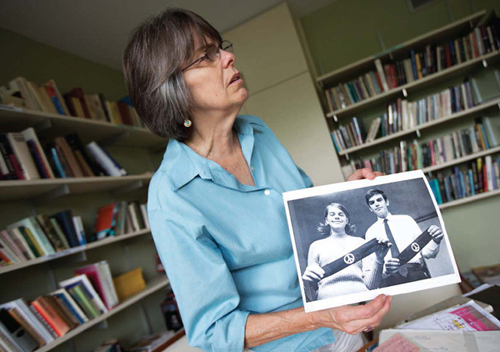 At age sixty-one Mary Beth Tinker displays a photo of herself and her brother - photo 3