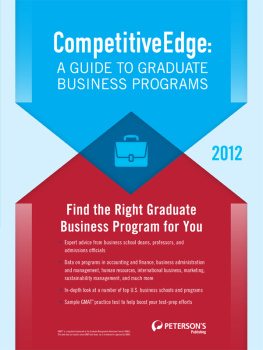 Petersons - CompetitiveEdge: A Guide to Graduate Business Programs 2012