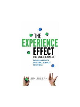 Jim Joseph The Experience Effect For Small Business: Big Brand Results with Small Business Resources