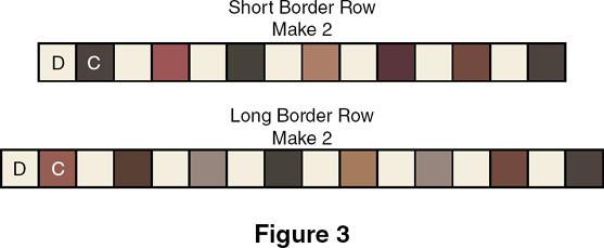 Again referring to Figure 3 alternately sew eight each C and D squares to make - photo 6