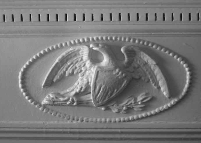 An eagle carved by Samuel McIntire dated circa 1807 on a Salem mantelpiece - photo 4