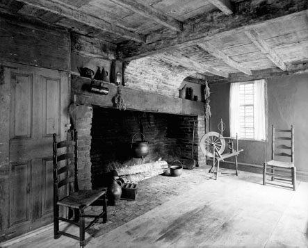 Early colonial interior Courtesy of Library of Congress HABS MASS5-SAL20-9 - photo 5