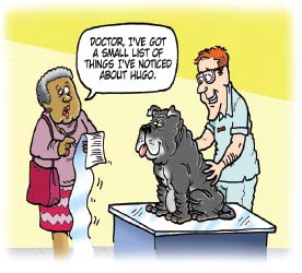 At the clinic your veterinarian may start the exam by observing your dog as he - photo 4