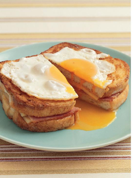 Croque-madame Makes 1 sandwich 2 eggs 1 tablespoon milk 3 teaspoons butter - photo 5