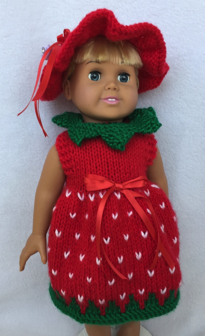 Berry CuteStrawberry Dress See Open Top Hat at endof pattern book Materials - photo 1