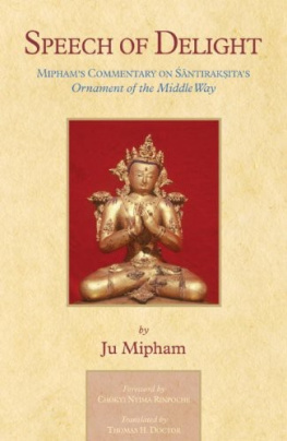 Ju Mipham Speech of Delight: Miphams Commentary on Santaraksitas Ornament of the Middle Way