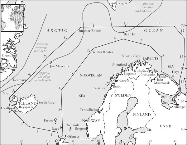 Map 1 Arctic Convoy Routes Map 2 Location of Bear Island Chapter 1 - photo 4