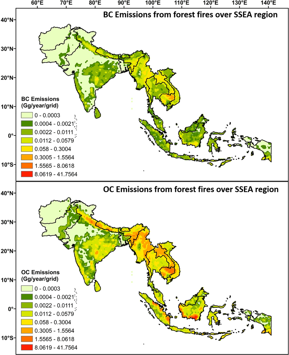 Fig 2 Emissions of carbonaceous aerosols from forest fires over the SSEA - photo 2