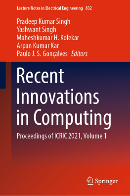 Pradeep Kumar Singh - Recent Innovations in Computing: Proceedings of ICRIC 2021, Volume 1