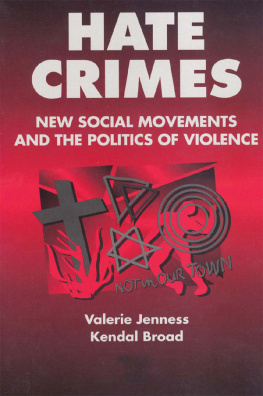 Valerie Jenness - Hate Crimes