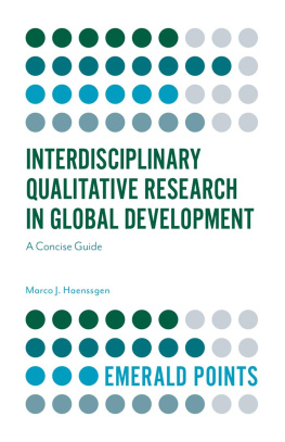 Marco J. Haenssgen - Interdisciplinary Qualitative Research in Global Development