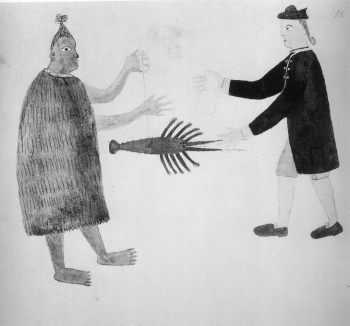 Joseph Banks bartering with a Maori for a crayfish Watercolor by Tupaia - photo 8