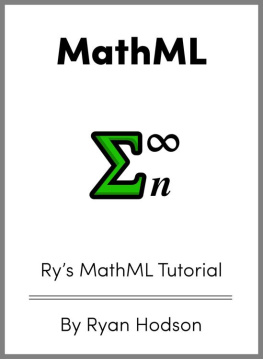 Ryan Hodson Rys MathML Tutorial