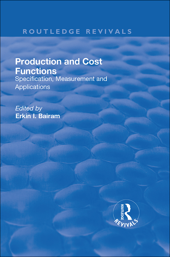 PRODUCTION AND COST FUNCTIONS To the cricket rugby and soccer fanatics and - photo 1